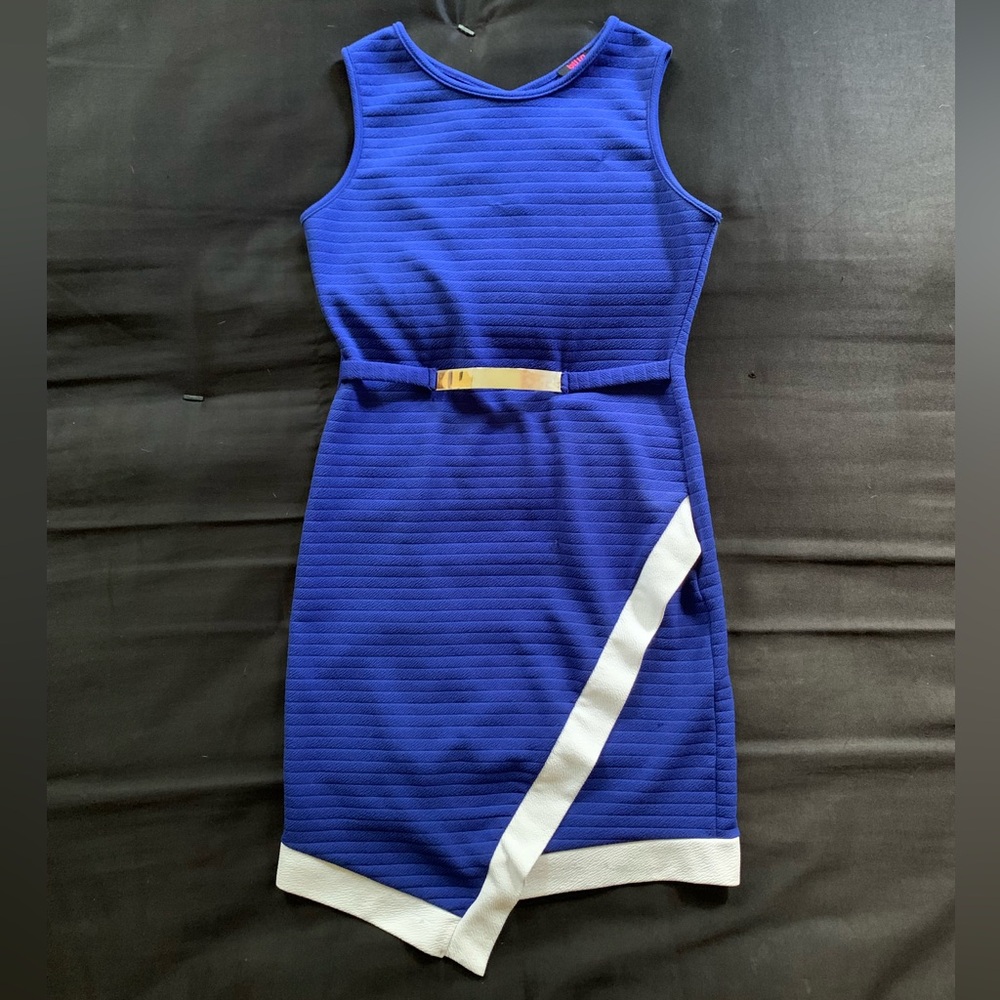 Blush Blue and White Petite Dress